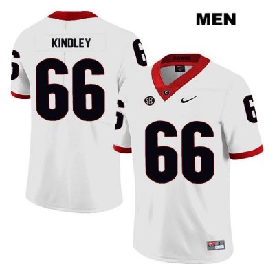 Men's Georgia Bulldogs NCAA #66 Solomon Kindley Nike Stitched White Legend Authentic College Football Jersey CSD0354OC